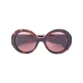 Alexander McQueen Eyewear mini stud round frame sunglasses - Brown