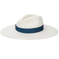 Borsalino bow ribbon hat - White