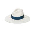 Borsalino bow ribbon hat - White