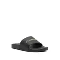Balenciaga logo-strap pool slides - Black