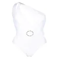 Noire Swimwear cut-out belted-waist swimsuit - White