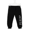 Philipp Plein Junior logo-print track pants - Black