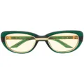 Casablanca cat-eye tinted sunglasses - Green