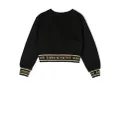 Balmain Kids logo-print long-sleeve sweatshirt - Black