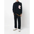 Opening Ceremony logo-patch knitted varsity jumper - Blue