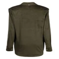 John Richmond long-sleeved velvet shirt - Green