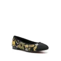 Lanvin embroidered-logo detail ballerina shoes - Black