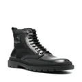 Karl Lagerfeld logo-patch ankle boots - Black