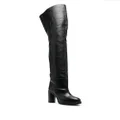 ISABEL MARANT 100mm knee-high leather boots - Black