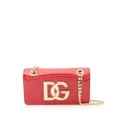 Dolce & Gabbana 3.5 polished leather phone bag - Red