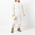 Lorena Antoniazzi flared tulle layered midi skirt - White