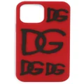 Dolce & Gabbana logo-embossed iPhone 13 Pro Max case - Red