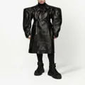 Dolce & Gabbana oversized leather trench coat - Black