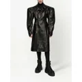 Dolce & Gabbana oversized leather trench coat - Black
