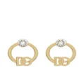 Dolce & Gabbana DG-logo rhinestone-embellished hoop earrings - Gold