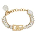 Dolce & Gabbana DG logo rhinestone-embellished bracelet - Gold