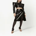 Dolce & Gabbana alligator-print silk-blend skirt - Black
