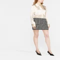 Alessandra Rich check-pattern tweed miniskirt - Black