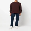 BOSS melange-effect crewneck sweater - Red