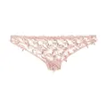 Gilda & Pearl Tallulah embroidered stretch-silk knickers - Pink