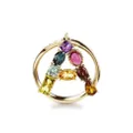 Dolce & Gabbana 18kt yellow gold Rainbow Alphabet A ring