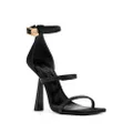 Versace Crystal Safety Pin 95mm sandals - Black