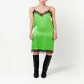 AMI Paris lace-trim slip dress - Green