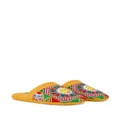 Dolce & Gabbana abstract-print terry Slippers - Yellow
