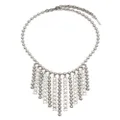 Alessandra Rich crystal-embellished fringed necklace - Silver
