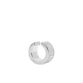 Balenciaga embossed-logo sterling-silver hoop earcuff