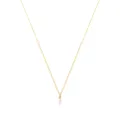 Mizuki 14kt yellow gold Akoya pearl diamond drop necklace