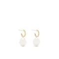 Mizuki 14kt yellow gold pearl and diamond earrings
