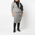 Christian Dior Pre-Owned 1990s gathered-detailed skirt suit - Grey