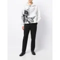 Alexander McQueen floral-print hooded jacket - White
