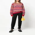 Kenzo intarsia-knit logo jumper - Red
