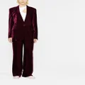Stella McCartney single-breasted velvet blazer - Purple
