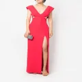 Genny cut-out wrap-bodice gown - Pink