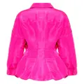 Valentino Garavani gathered-detail faille shirt jacket - Pink