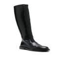 Jil Sander knee-high leather boots - Black