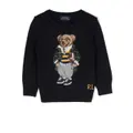Ralph Lauren Kids Polo Bear intarsia-knit jumper - Blue