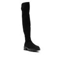 Aquazzura knee-high suede boots - Black