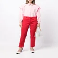 Paule Ka ruffle-trim long-sleeved shirt - Pink
