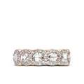 David Morris 18kt rose gold rose-cut diamond 1 row eternity ring - Pink