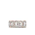 David Morris 18kt rose gold rose-cut diamond 1 row eternity ring - Pink