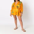 Amir Slama palm leaf print beach dress - Orange