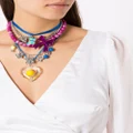 Amir Slama heart multi chain necklace - Multicolour