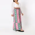 Amir Slama patchwork-panelled maxi skirt - Multicolour