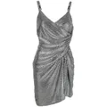 Philipp Plein crystal-embellished ruched mini dress - Grey