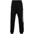 Versace logo-embroidered track pants - Black