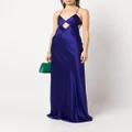 Michelle Mason cut-out detail gown - Blue